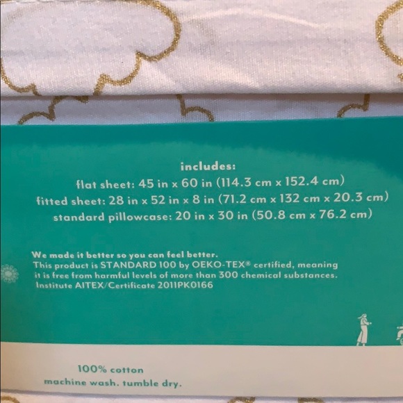 Pillowfort Comfy clouds Cotton Toddler Sheet Set - Picture 4 of 7